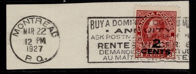 canada-gv-sg265-2c-on-3c-carmine-fine-used-cat-35-on-piece