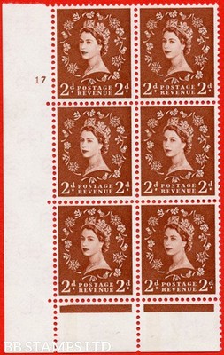 sg-613-s44-2d-light-red-brown-an-unmounted-mint-control-block-of-6-c-b72183