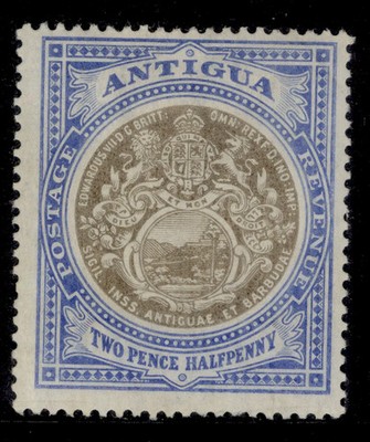 antigua-edvii-sg34-2d-grey-black-blue-lh-mint-cat-20