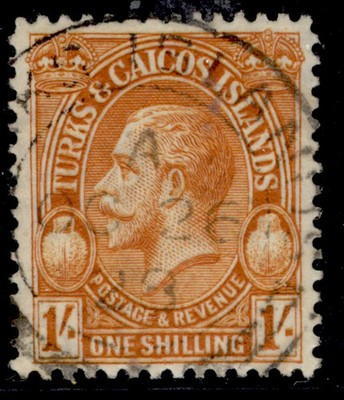 turks-caicos-islands-gv-sg183-1s-brown-orange-fine-used-cds