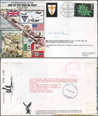 js45-7c-50th-ann-war-ii-end-of-war-in-italy-signed-by-maj-gen-sir-g-burns-g