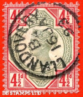sg-206-k34-1-4d-green-carmine-a-fine-16th-january-1893-llando-b80144