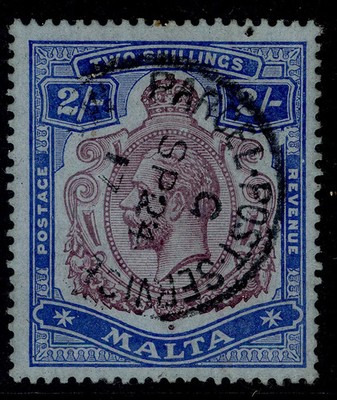 malta-gv-sg86g-2s-dull-purple-blue-grey-blue-very-fine-used-cat-75-cds