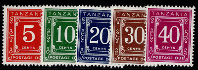 tanzania-qeii-sg-d7-d11-1969-postage-due-set-nh-mint