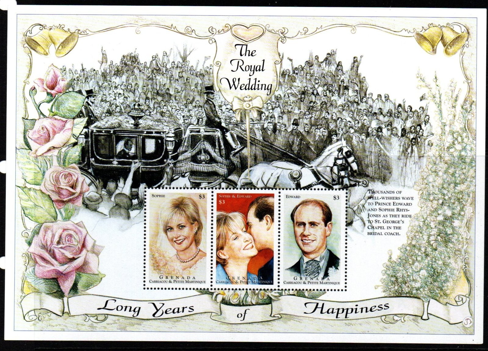 grenada-grenadines-sg2779a-1999-royal-wedding-sheetlet-mnh