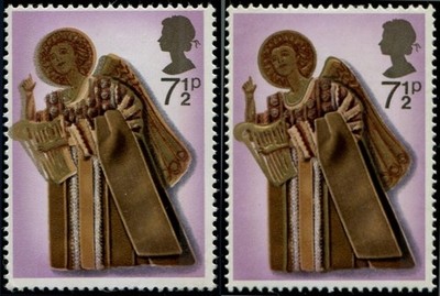 1972-xmas-7p-sg-915-shift-of-gold-to-left-angels-harp-holo-wings