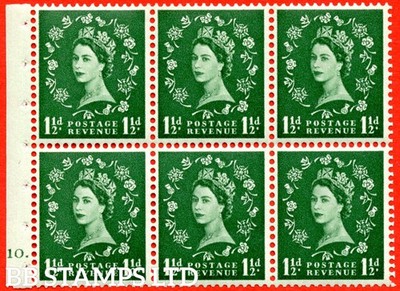 sg-542-sb62-1d-green-a-mounted-mint-booklet-pane-of-6-cylinder-g-b66080