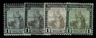 trinidad-tobago-gv-sg154-154a-154b-154c-1s-shades-m-mint-cat-25