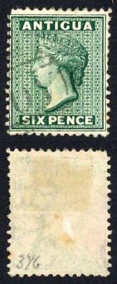 antigua-sg15x-6d-blue-green-wmk-cc-reversed-perf-12-5-fresh-colours-cat-12-poun