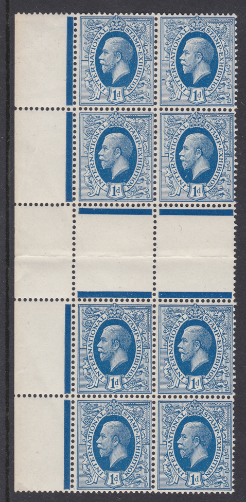 1912-1d-george-v-blue-stamp-exhibition-perf-interpanneau-marginal-block-of-8-u-m