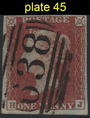 gb-1841-1d-red-plate-45-hj-fine-used-4-close-good-margins-638-numeral