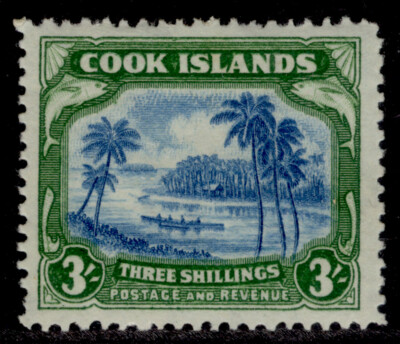 cook-islands-gvi-sg129-3s-greenish-blue-green-lh-mint-cat-65