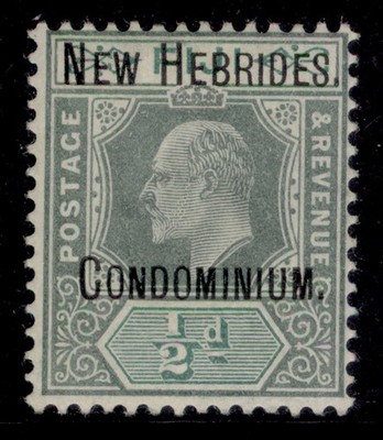 new-hebrides-edvii-sg4-d-green-grey-green-lh-mint-cat-60