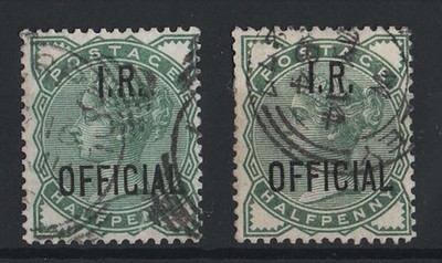 gb-officials-1882-d-deep-green-ir-official-vfu-ditto-paler-green-sgo1-2-c85