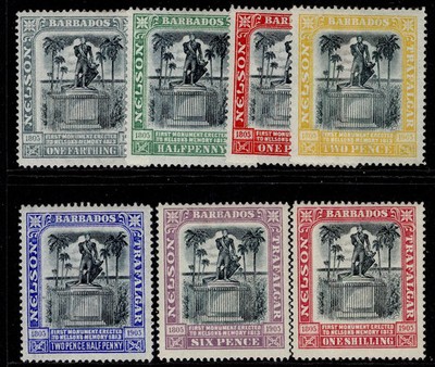 barbados-edvii-sg145-151-1906-nelson-centenary-set-m-mint-cat-75