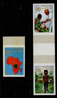 zaire-1971-4k-14k-and-17k-unicef-imperforate-proofs-as-yvert-800-02-nh-mint