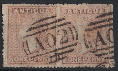 antigua-1863-1d-dull-rose-wmk-small-star-rough-perf-14-16-sg6-very-worn-plate