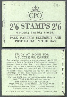 f58-2-6-booklet-wmk-edwards-cyl-j9-dot-september-1957