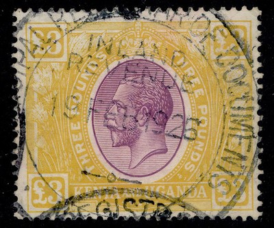 kenya-and-uganda-gv-sg97-3-purple-yellow-fine-used-cat-300-fiscal-cancel