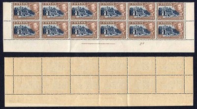 ceylon-sg392a-25c-wmk-upright-u-m-strip-of-12-toned-gum-cat-54-pounds