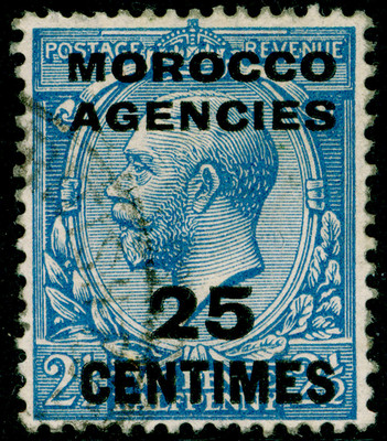morocco-agencies-sg195-25c-on-2d-blue-fine-used