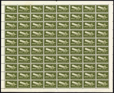 australia-sg370-5d-sheet-no-re-entry-mark-on-the-back-of-2-stamps-u-m