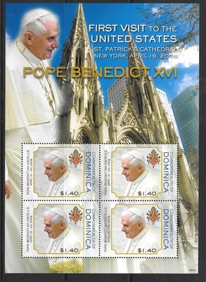 dominica-sg3593-2008-visit-of-pope-benedict-xvi-sheetlet-mnh