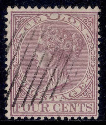 ceylon-qv-sg123-4c-rosy-mauve-fine-used