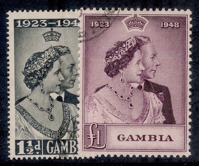 gambia-gvi-sg164-165-1949-royal-silver-wedding-set-fine-used-cat-35