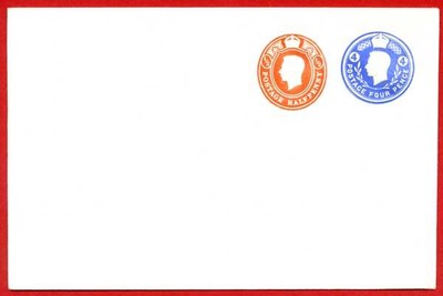 esc815-kgvi-two-colour-stamped-to-order-envelope-mint