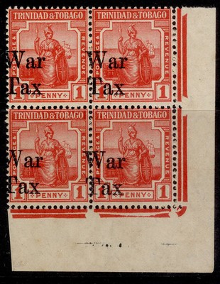 trinidad-tobago-gv-sg188b-var-1d-rose-red-m-mint-block-x4-shifted-opt