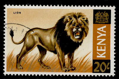 kenya-qeii-sg35-20s-yellow-ochre-yellow-orange-black-gold-fine-used