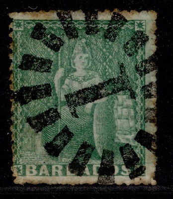 barbados-qv-sg21-d-green-used-cat-40