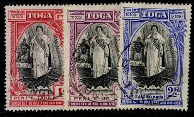tonga-gvi-sg71-73-1938-queen-salote-s-accession-set-fine-used-cat-26-cds
