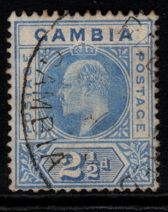 gambia-sg60a-1905-2d-bright-blue-ultramarine-fine-used