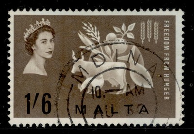 malta-qeii-sg311-1963-1s-6d-freedom-from-hunger-fine-used-cds