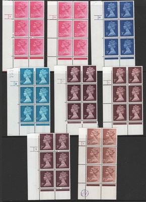 gb-1971-machin-unmounted-mint-cyl-blocks-pvad-2p-cb-19-19-dot-3p-cb-31-no