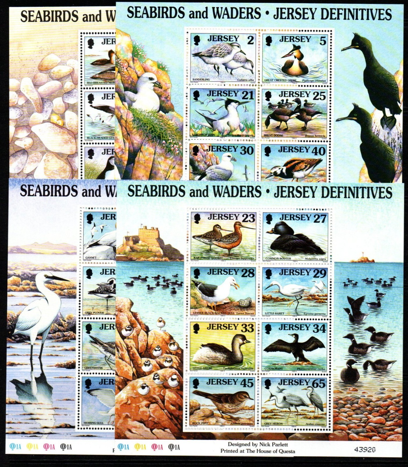 jersey-sgms806-1997-99-seabirds-and-waders-4-sheets-mnh