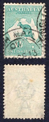 australia-sg11-1-kangaroo-wmk-large-crown-used-tone-spot-cat-28-pounds