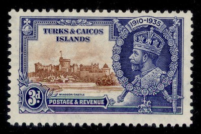 turks-caicos-islands-gv-sg188-3d-brown-deep-blue-nh-mint