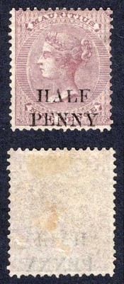 mauritius-sg76-half-penny-on-9d-dull-purple-part-gum-cat-28-pounds