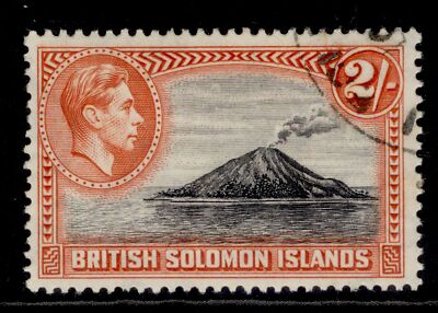 british-solomon-islands-gvi-sg69-2s-black-orange-fine-used