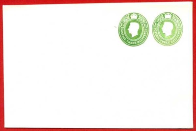 escp823-kgvi-two-1-1-2d-green-stamped-to-order-envelope-mint
