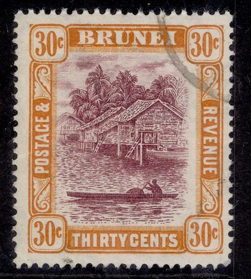brunei-gv-sg44-30c-purple-orange-yellow-fine-used-cat-24