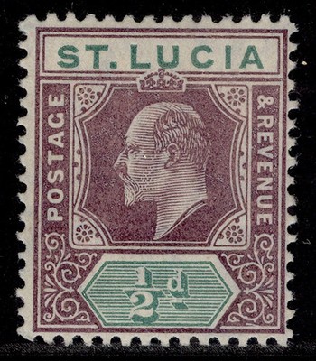 st-lucia-edvii-sg64-d-dull-purple-green-m-mint-cat-13-ordinary