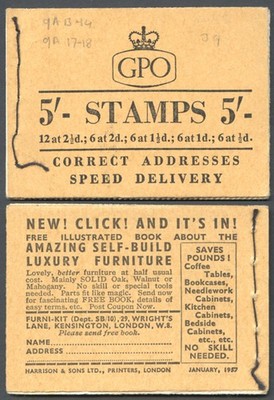 h25-5-booklet-wmk-edwards-2d-red-brown-pane-2-1-2d-pane-cyl-j9-no-dot-jan-1957