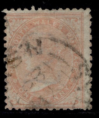 australia-new-south-wales-qv-sg191-1d-pale-red-fine-used-cat-40-wmk-type-w29