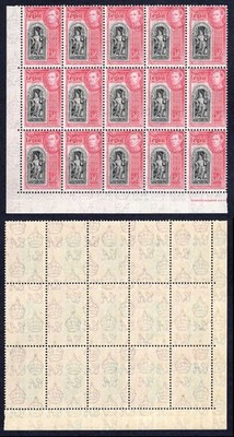 ceylon-sg396-2r-black-and-carmine-a-corner-block-of-fifteen-u-m-cat-345-pounds