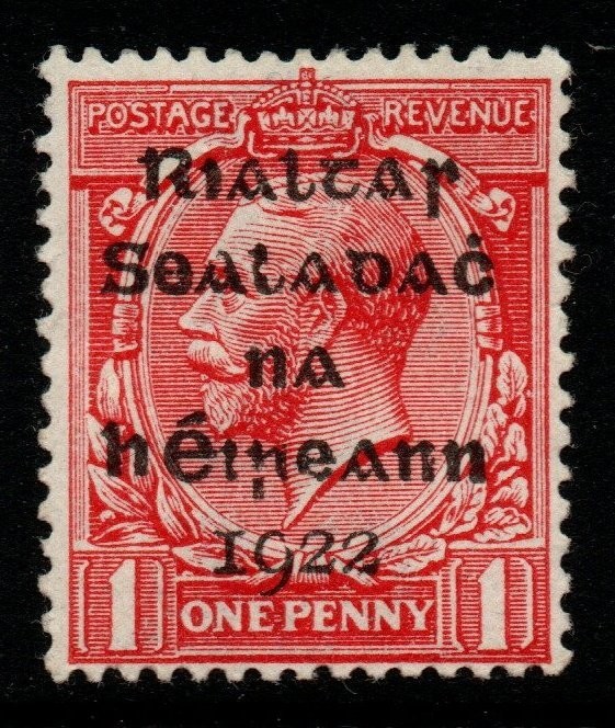 ireland-sg2-1922-1d-scarlet-mtd-mint