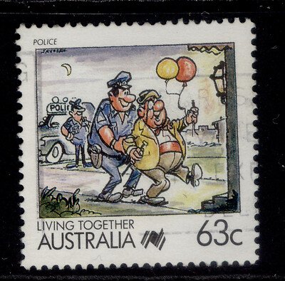 australia-qeii-sg1129-1988-63c-police-fine-used